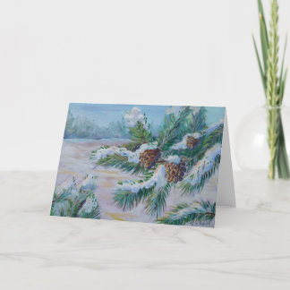Pine branch card