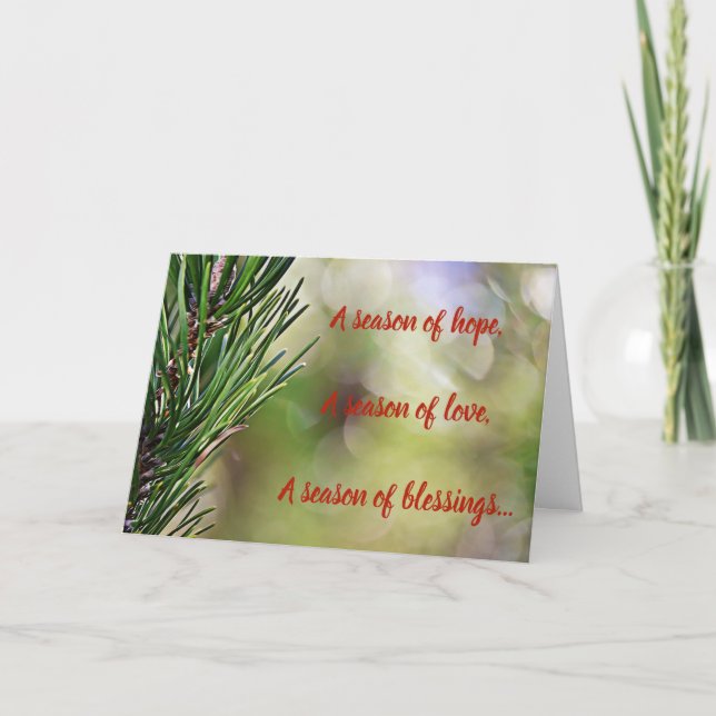 Pine Branch Christmas Card (Front)