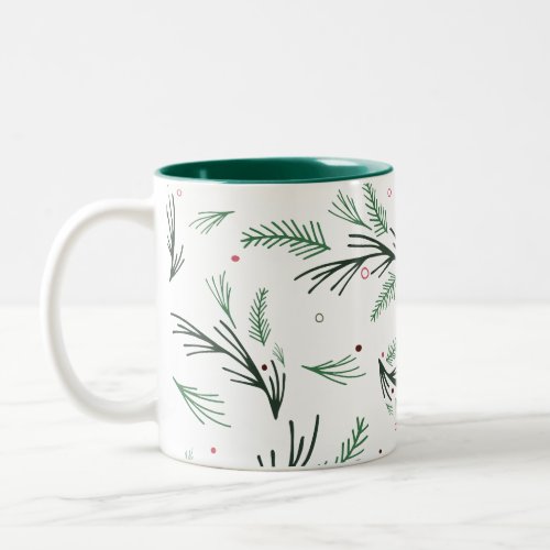 Pine Branch Pattern Mug