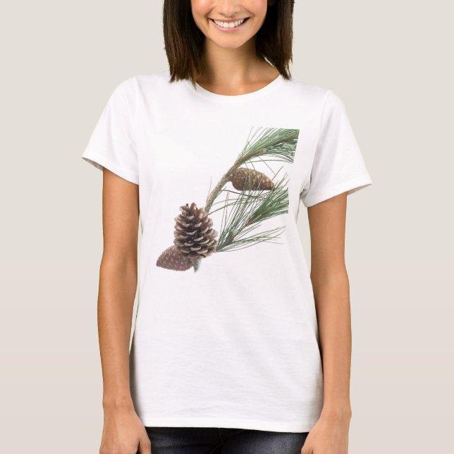 Pine branch with the cones T-Shirt (Front)