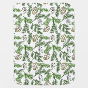 Pine Branches Baby Blanket