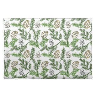 Pine Branches Cloth Placemat
