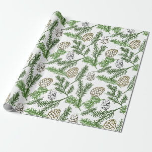 Pine Branches Wrapping Paper