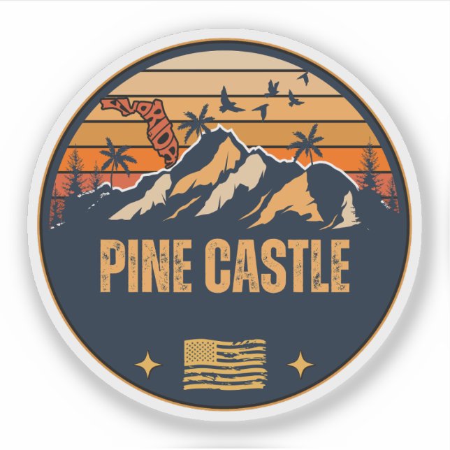 Pine Castle, Florida  Sticker (Front)