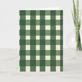 Pine Check Christmas Card