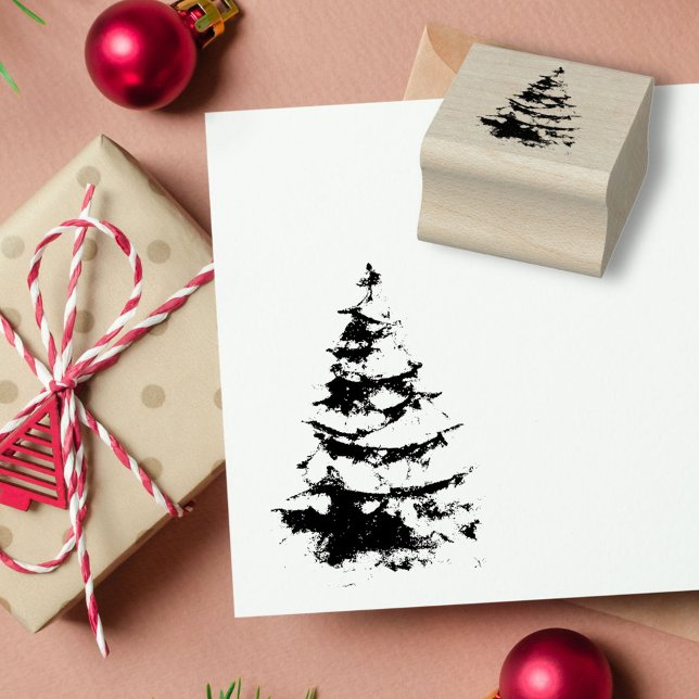 Pine Christmas Tree Holiday Rubber Stamp (Creator Uploaded)