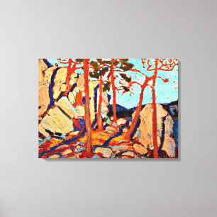 Pine Cleft Rocks by Tom Thomson Canvas Print