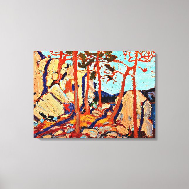 Pine Cleft Rocks by Tom Thomson Canvas Print (Front)