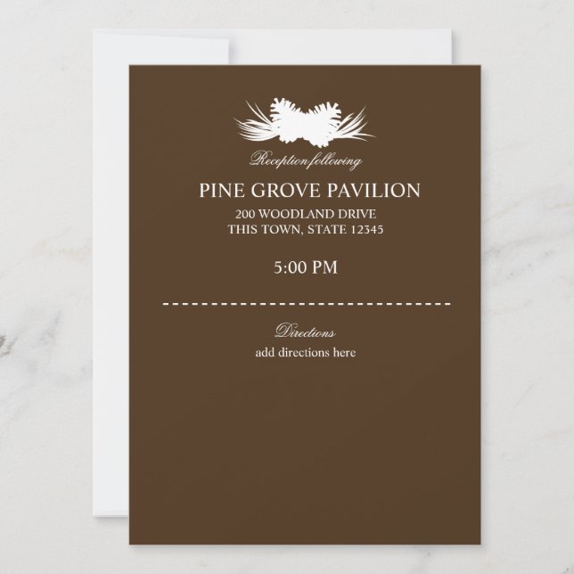 Pine Cone Brown Information Card (Front)