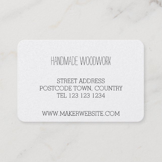 Pine cone business card (Back)