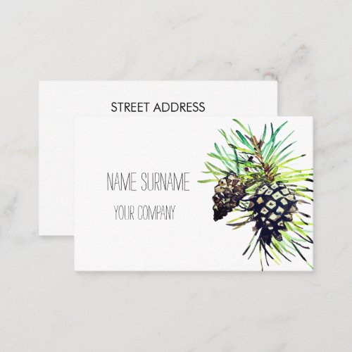 Pine cone business card