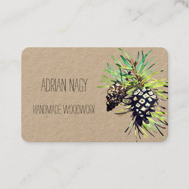 Pine cone business card (Front)