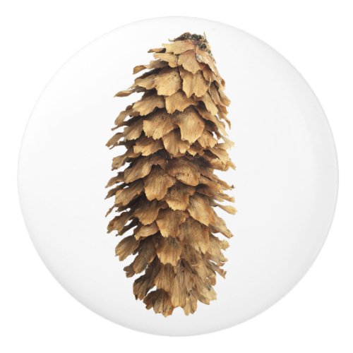 Pine cone  ceramic knob