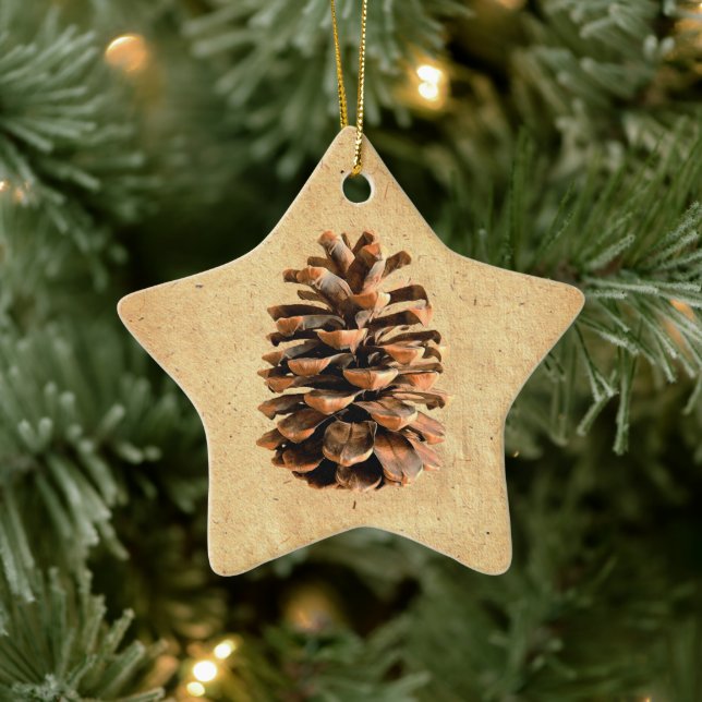 Pine Cone Ceramic Ornament (Tree)