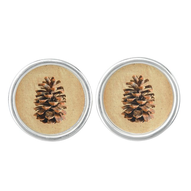 Pine Cone Cufflinks (Front)