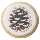 Pine Cone Design shortbread cookie (Front)