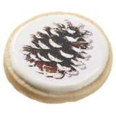 Pine Cone Design shortbread cookie (Angled)