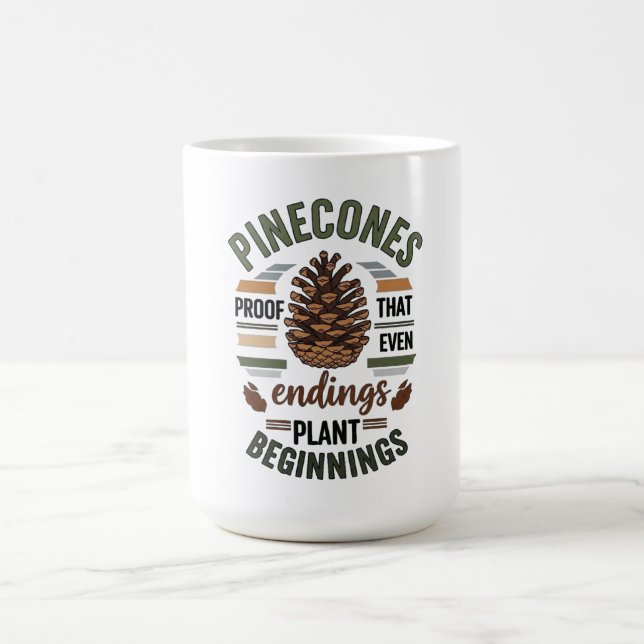 Pine cone design - The Evergreen Promise Coffee Mug (Center)