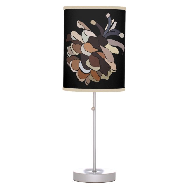 Pine Cone Elegant Winter Nature Table Lamp (Front)