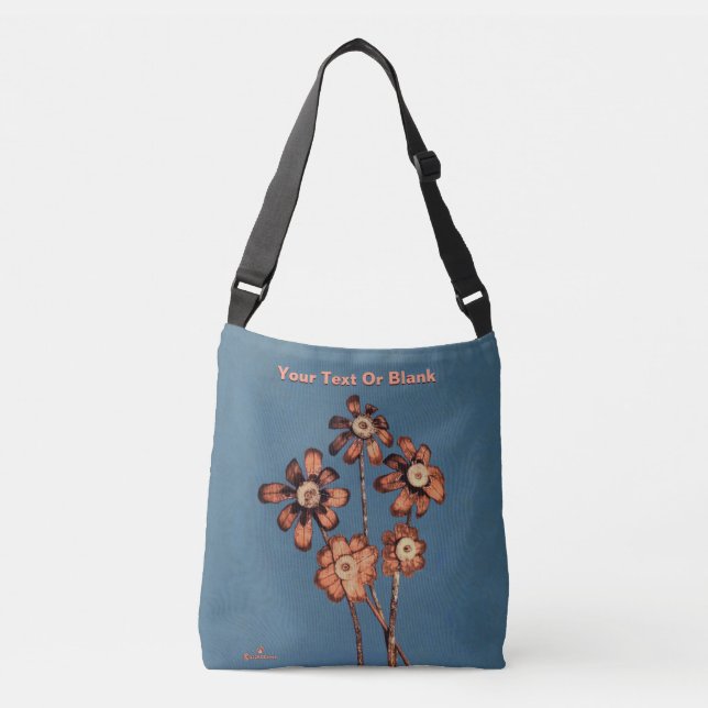 Pine Cone Flowers Crossbody Bag (Front)