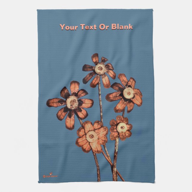 Pine Cone Flowers Kitchen Towel (Vertical)