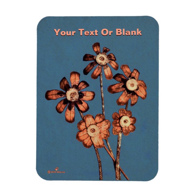 Pine Cone Flowers Magnet (Vertical)