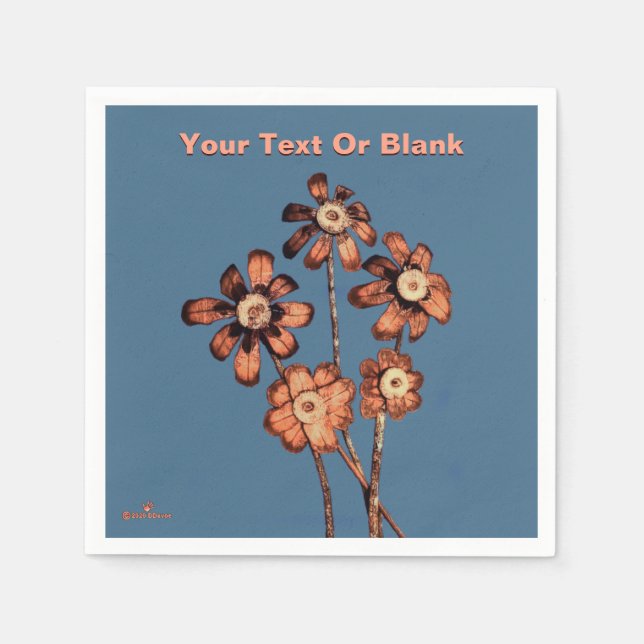 Pine Cone Flowers Napkins (Front)