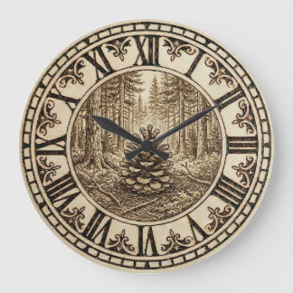 Pine Cone Forest - Wall Clock