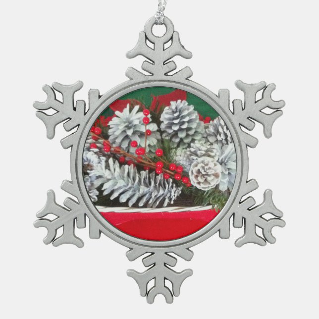 Pine Cone Holly Decoration (Front)