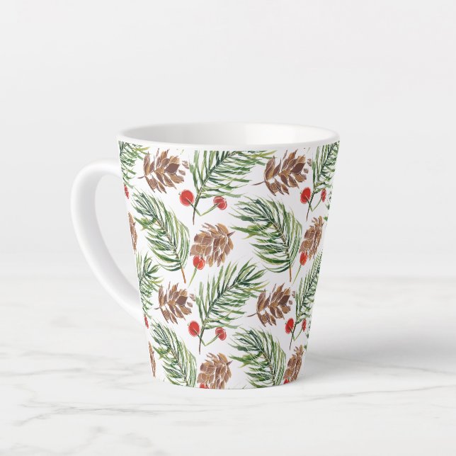 Pine Cone Latte Mug (Left Angle)