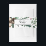 Pine Cone & Leaves Winter Christmas Invitation Belly Band<br><div class="desc">Complete your look with beautiful Pine Cone & Leaves Winter Christmas invitation belly bands featuring your name.</div>