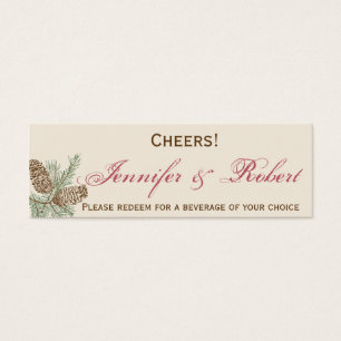 Pine Cone Nature on Cream Drink Ticket