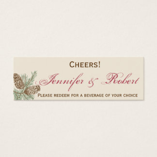 Pine Cone Nature on Cream Drink Ticket