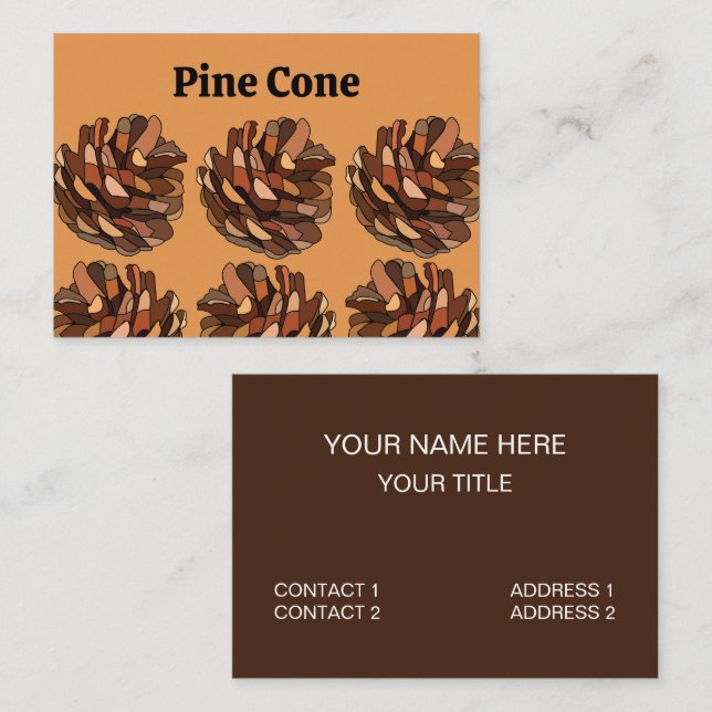 Pine Cone Nature Rustic Business Card (Front/Back)