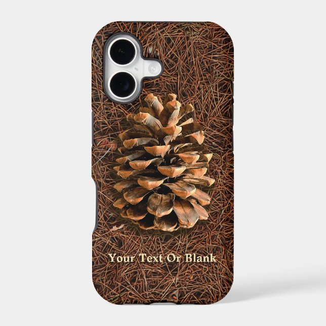 Pine Cone On Fallen Needles Iphone Case (Back)