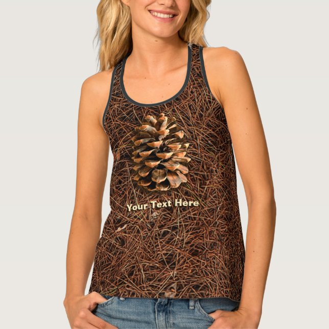 Pine Cone On Fallen Needles Tank Top (Front)