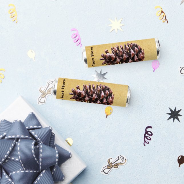 Pine Cone On Vintage Paper Breath Savers® Mints (Party)