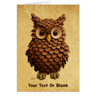 Pine Cone Owl Cards