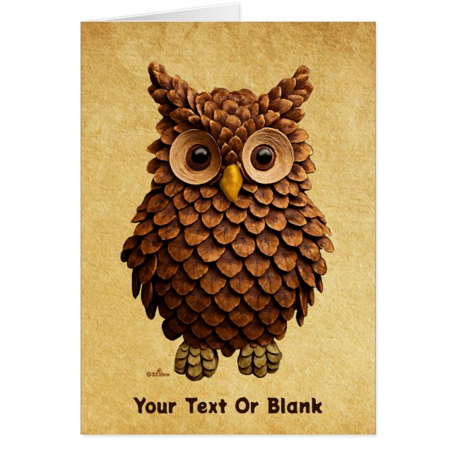 Pine Cone Owl Cards (Front)