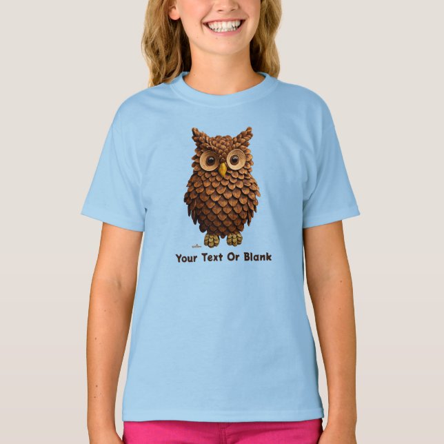 Pine Cone Owl T-Shirt (Front)