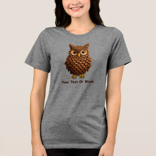 Pine Cone Owl Tri-Blend Shirt