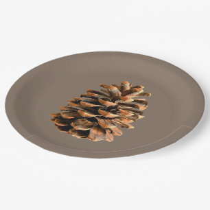 Pine Cone Paper Plates