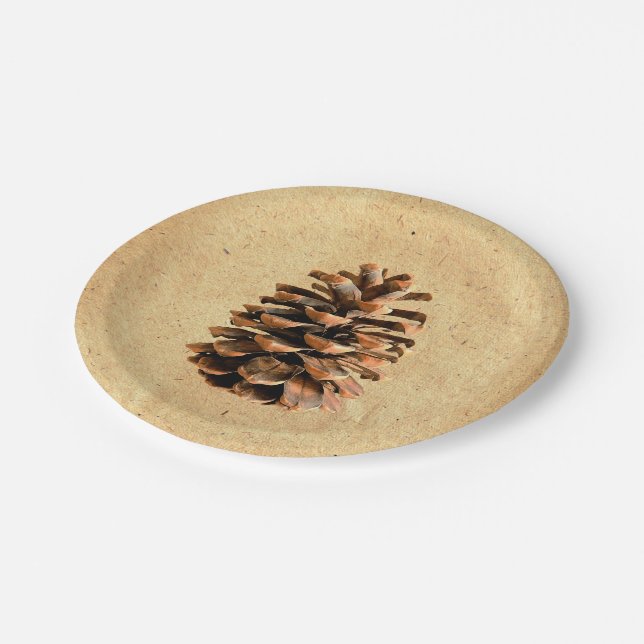 Pine Cone Paper Plates (Angled)
