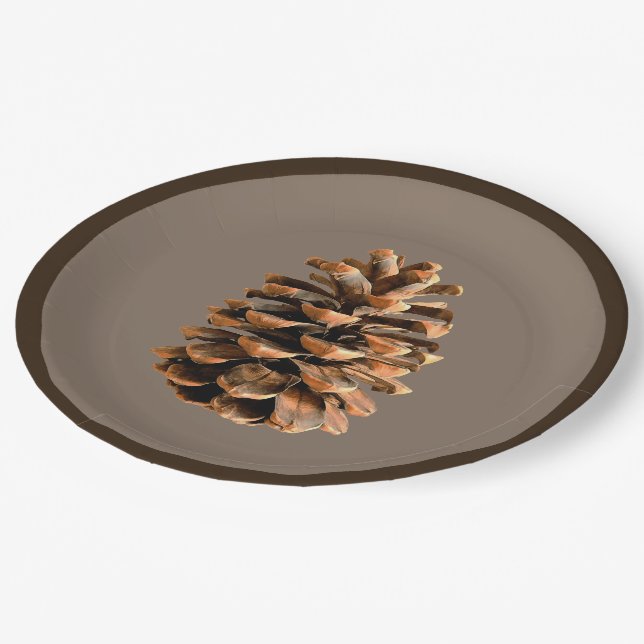 Pine Cone Paper Plates (Angled)