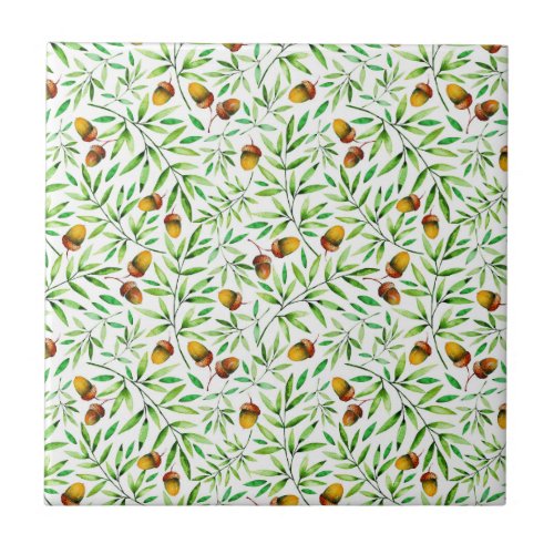 Pine Cone Pattern Ceramic Tile