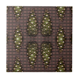 Pine cone pattern tile