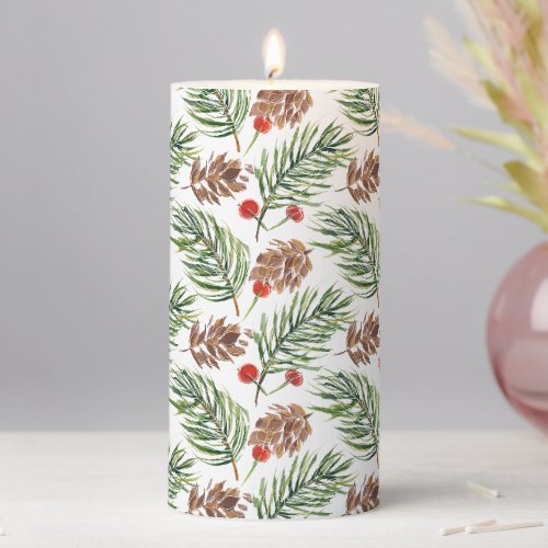 Pine Cone Pillar Candle