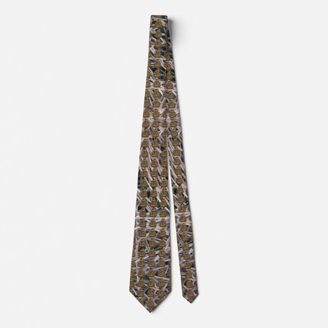 Pine Cone (Ponderosa) Needle Background Neck Tie (Front)