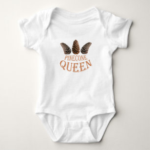 Pine cone queen baby bodysuit