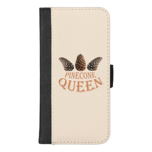 Pine cone queen iPhone wallet case (Front)
